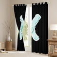 thumbnail image 3 of Manfei Cartoon Monogrammed X Curtains Pack of 2 (42x84 Each), Kawaii Ribbon Bow-tie Curtains Blackout, Teen Boy Girl Kid Bedroom Curtains, Curtains Blackout Bedroom Decor, 3 of 6