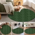 thumbnail image 5 of Round Rug 7Ft Washable Non-Slip, Dark Green Gold Floral Circle Area Rugs for Living Room Bedroom, Modern Abstract Art Spring Flowers Indoor Floor Mats Carpet Runner for Home Decor Aesthetic, 5 of 8