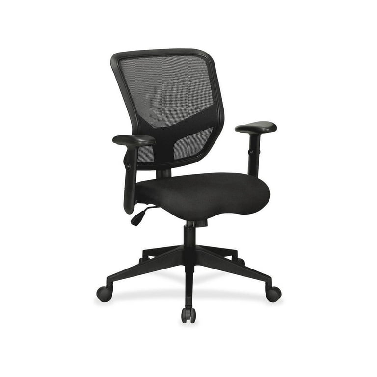 Lorell Executive Mesh Mid-Back Office Chair - Black Fabric Seat - Black Back - 5-star Base - 1 Each Lorell Executive Mesh Mid-Back Office Chair - Black Fabric Seat - Black Back - 5-star Base - 1 Each