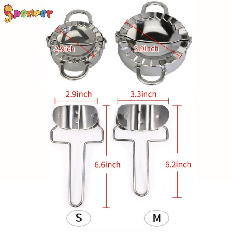 13-Piece Dumpling Maker Set With Stainless Steel Cutters & Mold - Ravioli, Wonton & Pasta Making Tools