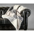 thumbnail image 3 of Luxe Faux faux Throw Grey Plaid 50x60 Soft Sheepskin Blanket Cozy, 3 of 5