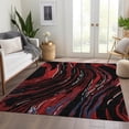 thumbnail image 6 of Addison Rugs Mayfield Premium Machine Washable Transitional Swirls Black Rectangle Rug, 8' x 10', 6 of 6