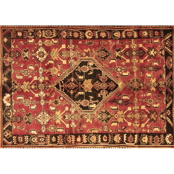 Ahgly Company Indoor Rectangle Persian Brown Traditional Area Rugs, 5' x 7'