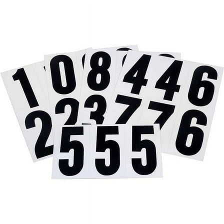 Hillman Group  3 in. Black & White Vinyl Square Cut Self Adhesive Number