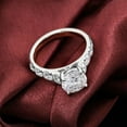 thumbnail image 3 of solitaire jewels 2CT Round Moissanite Engagement Ring For Women, 18K White Gold, 3 of 6