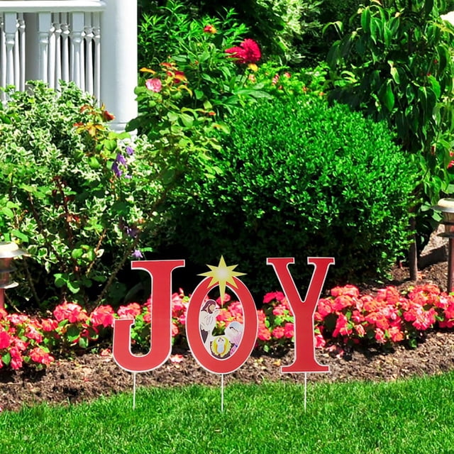 Christmas Jesus Scene Courtyard Display Card Inserting Plastic Board Outdoor Grass Plug-in Board