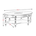 thumbnail image 6 of Gexpusm Oval Coffee Table, 2-Tier Solid Wood 46"L x 18"H with Storage Drawer, Vintage, Dark Brown, 6 of 6