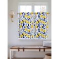 thumbnail image 6 of Tier Curtains 45 Inches Long, Summer Lemon Window Treatment Curtain Drapes, Watercolor Yellow Blue Garden Floral Small Curtain Drapes for Bathroom Laundry Room, 27.5"x45", 2 Panels, 6 of 7