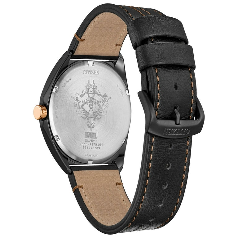 Citizen Men's Eco-Drive Marvel Tony Stark '63 Black Strap Watch