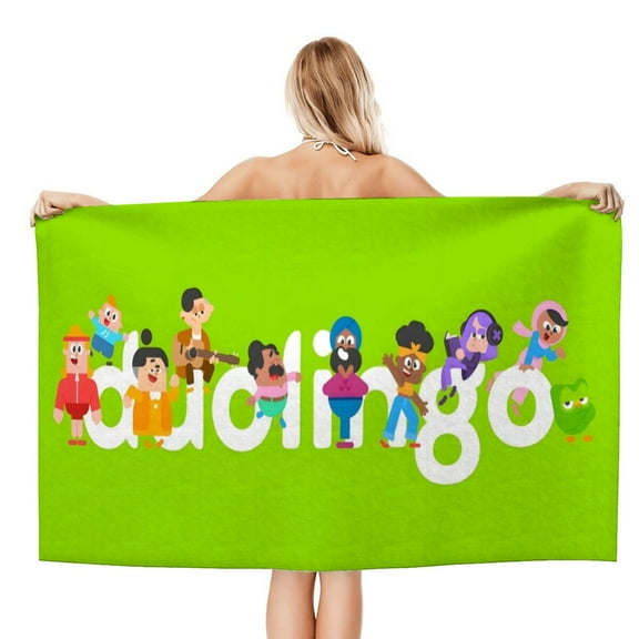 Beach Towel for Duolingo Kids Boys Girs Gifts Quick Dry Pool Towels Sand Free Beach Blanket for Travel Camping Vacation Microfiber 30×60 inch