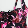 thumbnail image 6 of DHFJKG Tankini Swimsuit For Women High Waist Tummy Control Two Piece Bathing Suit With Adjustable Straps Floral Vacation Beachwear, 6 of 9