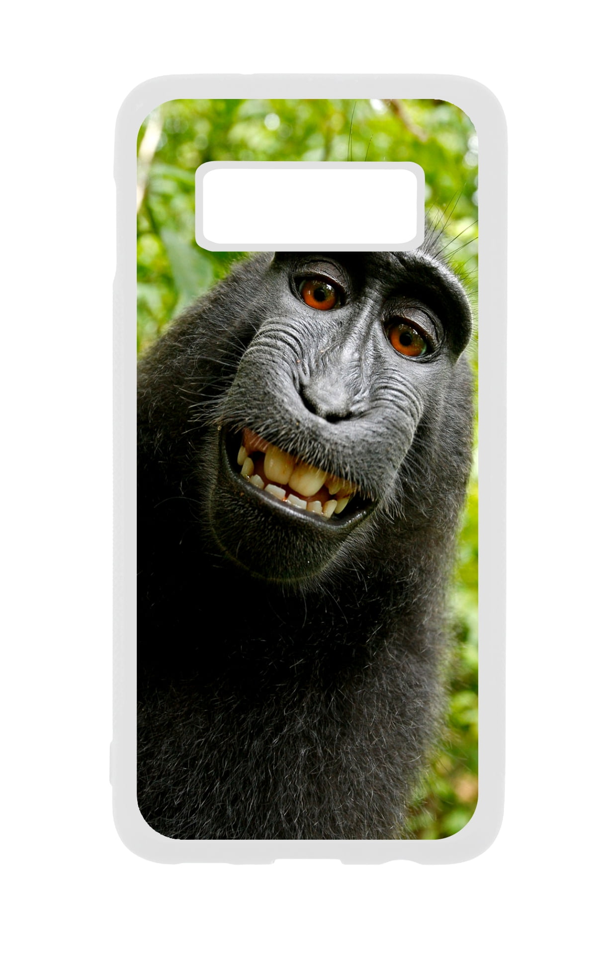 Monkey Selfie Animal Design White Rubber Case Cover For The Samsung 