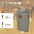 thumbnail image 7 of Tirrinia 2 Bottle Wine Tote Carrier - Leakproof & Insulated Padded Versatile Wine Cooler Bag, 7 of 7
