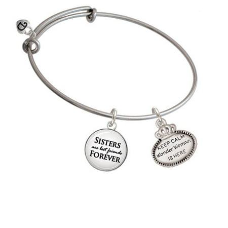 Keep Calm Wonder Woman is Here Sisters are Best Friends Bangle (Keep Calm Best Friend)