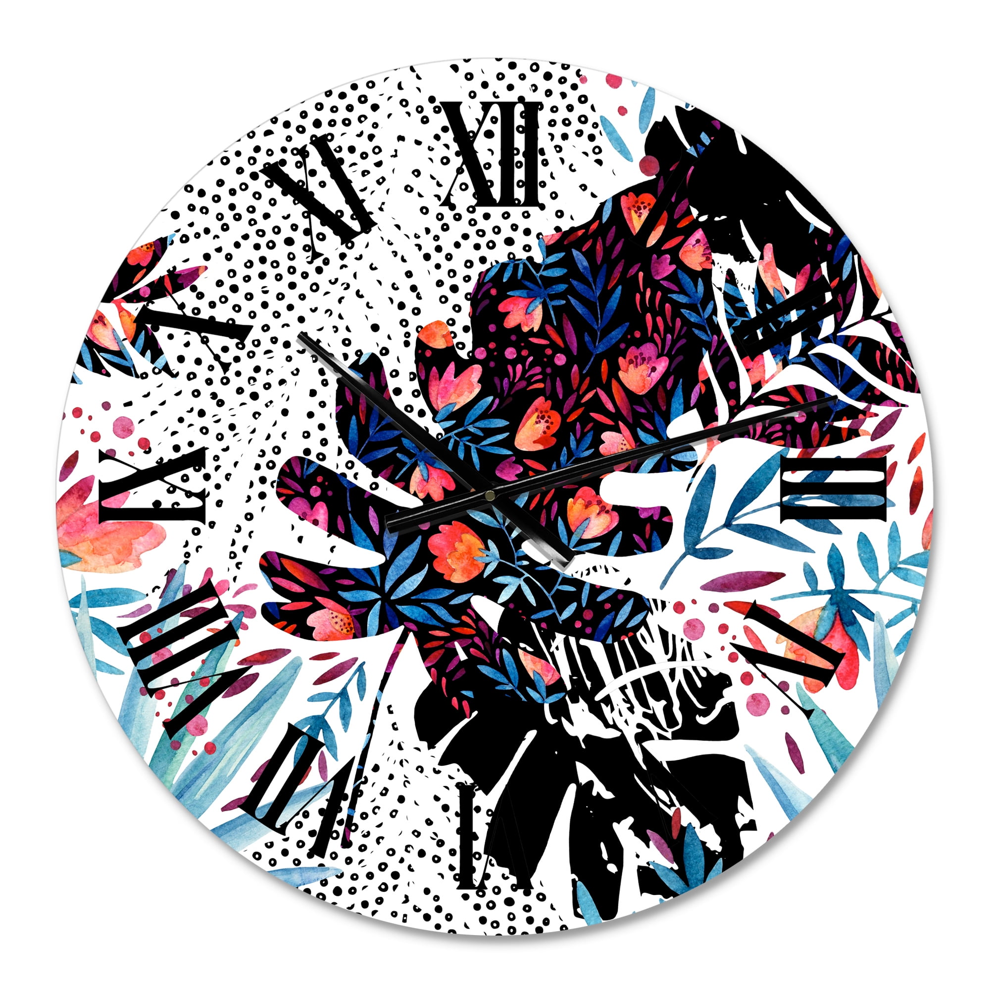 Designart 1 in Quartz Tropical Wall Clock