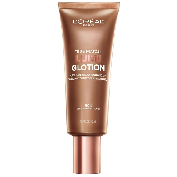 ParentMakeup True Match Lumi Glotion, Natural Glow Enhancer, Illuminator Highlighter, Bronzing Drops For a Sun-Kissed Glow, 904 Deep