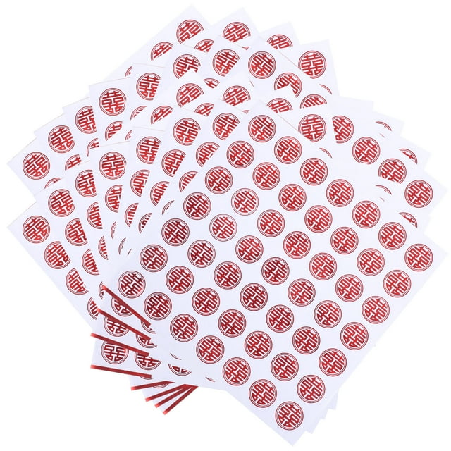 CIMAXIC Wedding 20 sheets of Wedding Sticker Envelope Label Gift Bag DIY Label Sealing Decals,0.98"X0.98"X0.04"