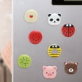 thumbnail image 7 of Pebbuoy 3D Resin Refrigerator Magnet Cartoon Pig Panda Bear Watermelon Shaped Scratch-Resistant Fridge Magnet Sticker for Kitchen Decor, 7 of 7