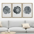 thumbnail image 2 of IDEA4WALL Framed Canvas Print Wall Art Set of 3 Wood Tree Rings Prints, Vintage Farmhouse Wall Decor, Large Wall Art, Minimalist Countryside Artwork for Home Decor - Natural 24"x36"x3, 2 of 5