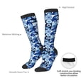 thumbnail image 4 of Xecao Evil Eye print thigh-high socks, crafted for both men and women with a stretchy, high-opaque design perfect for daily wear, 4 of 6