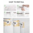 thumbnail image 5 of No Hook Shower Curtain with Snap in Liner, Modern Leaf Pattern Art Printing Design Hotel Shower Curtains for Bathroom, Washable Shower Curtain Liner Set with Mesh Top Window, 48"x72", 5 of 6