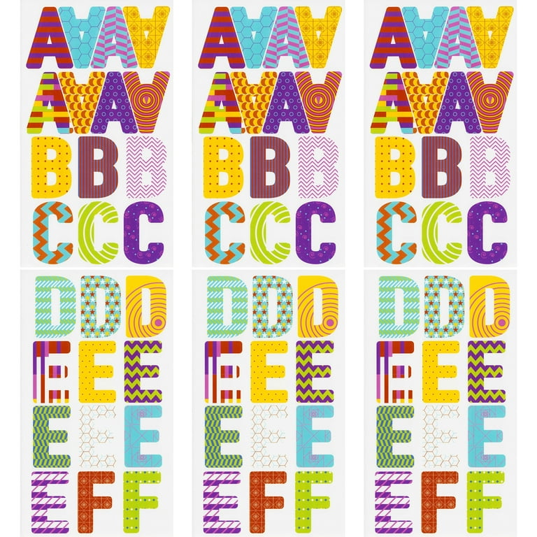 100 Pcs 6 Sheets Big Letter Stickers 2.5 Inch Alphabet Letter Stickers Self  Adhesive DIY Home Decor Sticker