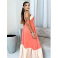 thumbnail image 6 of Women'S Strap Dress Spring and Summer European and American Style Sleeveless Color Contrasting Long Dress Red M, 6 of 8