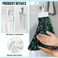 thumbnail image 6 of ZIATUBLE Green Leaves Hanging Kitchen Towel Absorbent Hanging Hand Dry Towels Easy to Clean Bathroom Hand Bath Towel with Snap Button Kitchen Hand Towels and Washcloths Tie Towel, 6 of 7