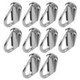 thumbnail image 1 of Marine Boat Fender Hooks Stainless Steel Spring Snap Type Fender Fending Hook Hanger 10 Pcs, 1 of 8