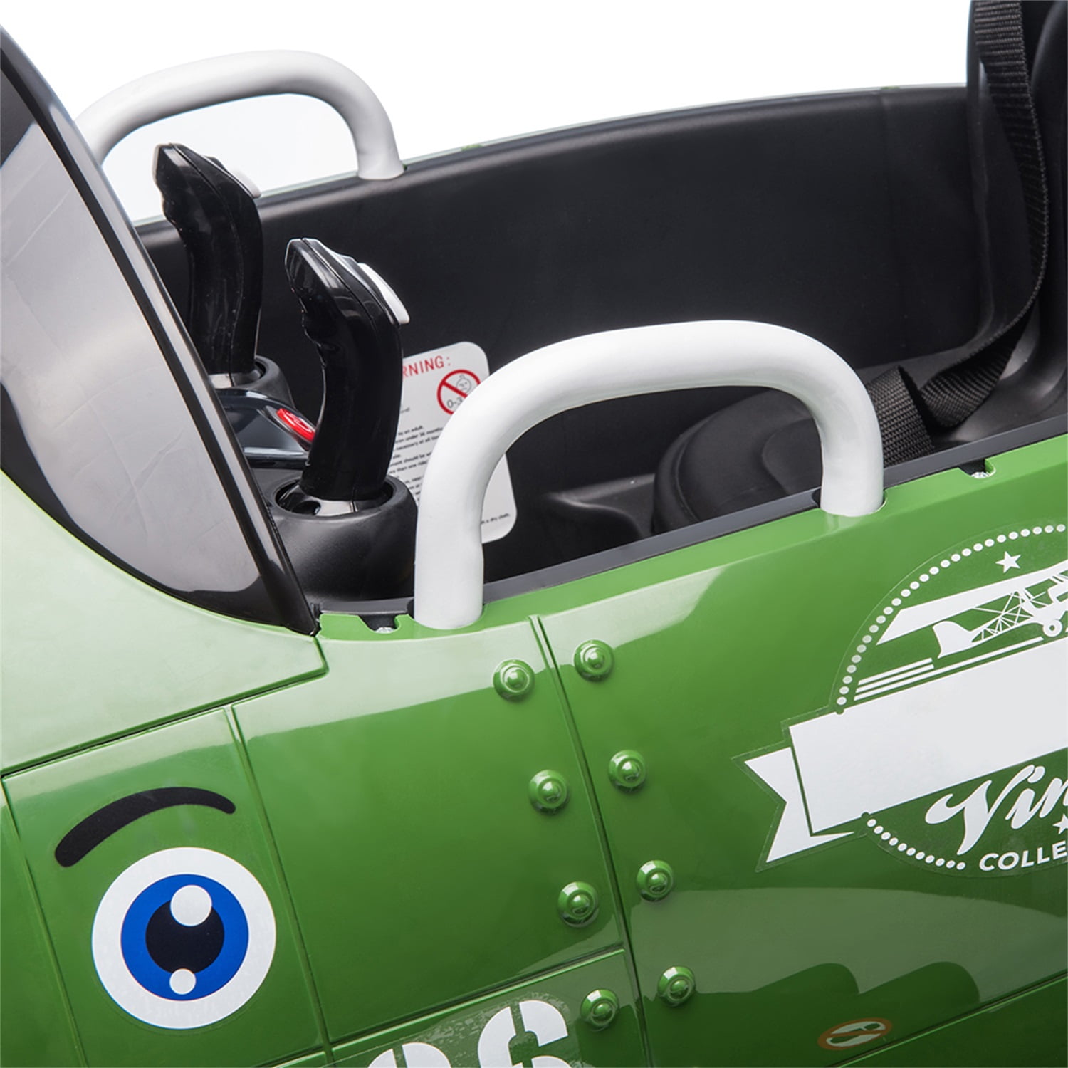 CIPACHO 12V Children's Electric Ride On Airplane, Car for Kids Vehicle with Bombing Sound, Joysticks Operation, FM Radio, Remote Control, Best Gift for Aged 3-8, Green CIPACHO 12V Children's Electric Ride On Airplane, Car for Kids Vehicle with Bombing Sound, Joysticks Operation, FM Radio, Remote Control, Best Gift for Aged 3-8, Green