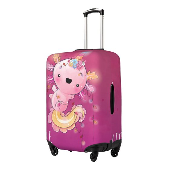Hirioo Cute Pink Axolotl A for Travel Luggage Cover Suitcase Protector Fits 18-32 Inch Luggage Wheel Covers Anti-scratch Suitcase Cover (No luggage included)-Small