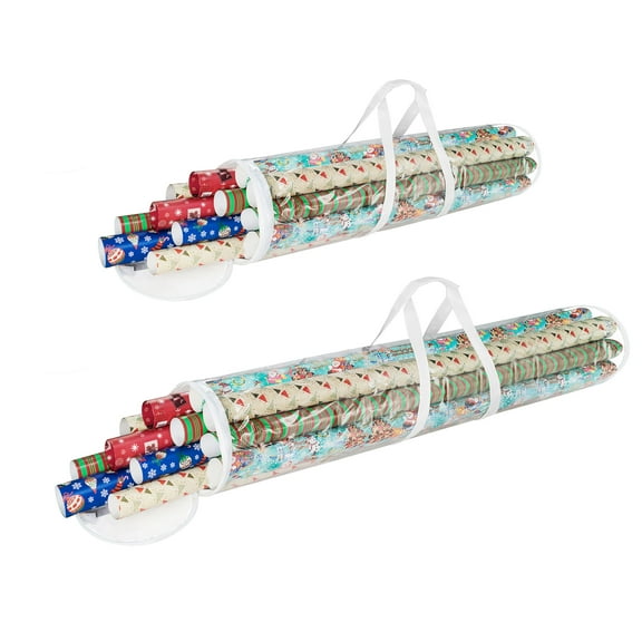 Elf Stor Set of 2 Wrapping Paper Storage Holders for 20 Rolls of Gift Wrap