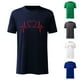 thumbnail image 3 of Camiseta con estampado de cardiograma de amor de color sólido de manga corta informal para el día de San Valentín Pompotops oipoqjl3876, 3 of 5