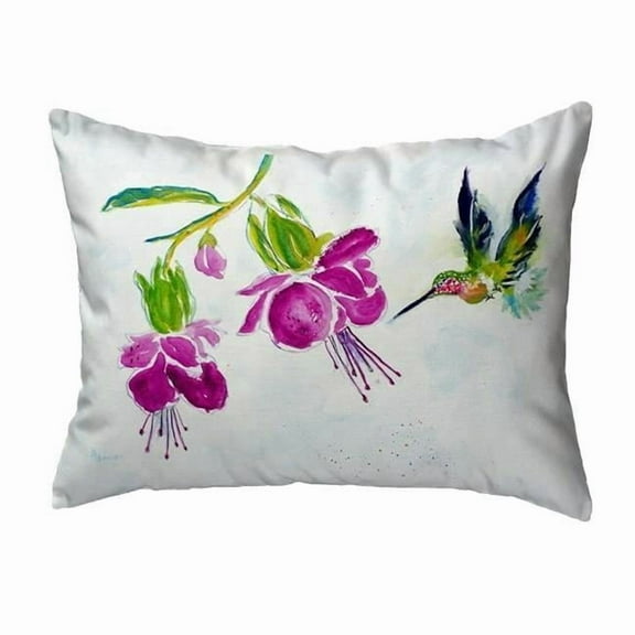 Betsy Drake KS940 11 x 14 in. Purple Hummingbird Small No-Cord Pillow