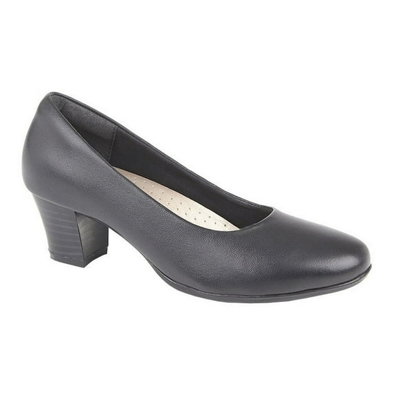 Mod Comfys Womens Leather Heel Court Shoes