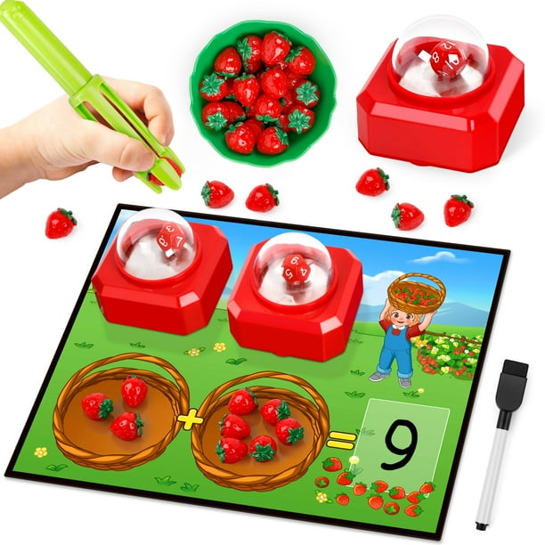 Juegos de mesa matemáticos SkilliFy para niños con dados y juguetes
