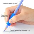 thumbnail image 4 of Ayudas de escritura ergonómicas compatibles con bolígrafos de silicona, empuñadura para bolígrafo, soporte para lápiz, soporte para bolígrafo (8 pack, 8 pack) Afortunado Sencillez, 4 of 4