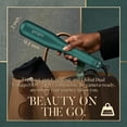 thumbnail image 5 of Prizm Steam Hair Straightener Brush, Dual Voltage & 4 Adjustable Temperatures, LCD Display with Ion Technology for Silky Straight Hair, Dark Green, 5 of 11