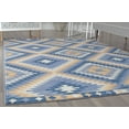 thumbnail image 6 of Soleil BR30J Kilim Denim Tribal Moroccan blue Area Rug, 8'9"x12', 6 of 9
