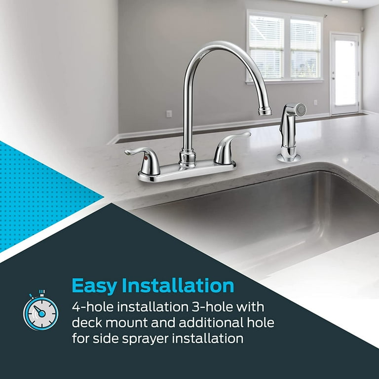 EZ-FLO 10201 High Arc Swivel Spout Kitchen Faucet, Two-Handle, Chrome EZ-FLO 10201 High Arc Swivel Spout Kitchen Faucet, Two-Handle, Chrome