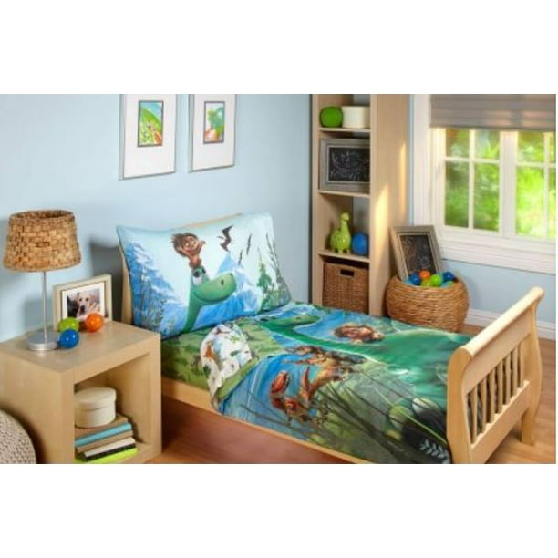 Disney 4 Piece Good Dino Toddler Bedding Set Walmart Com Walmart Com
