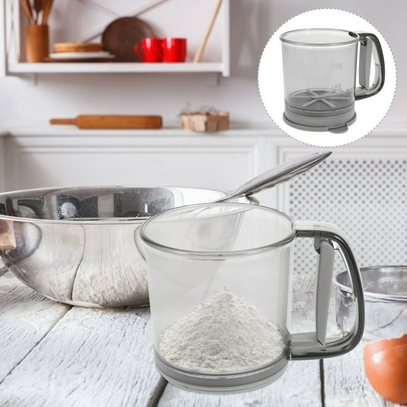 PTOOTP Sifting Tool Handheld Flour Sieve Stainless Steel Round 1Set 15X10.5Cm