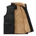thumbnail image 3 of Men's Outdoor Sleeveless Coat Winter Vests Warm Thicken Fleece Lined Full Zip Puffer Vest Jackets for Fishing Work, 3 of 4