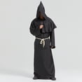 thumbnail image 1 of Disfraz de monje medieval, disfraz de sacerdote mago, disfraz de Halloween, túnica de la muerte, disfraz de cosplay, 1 of 5