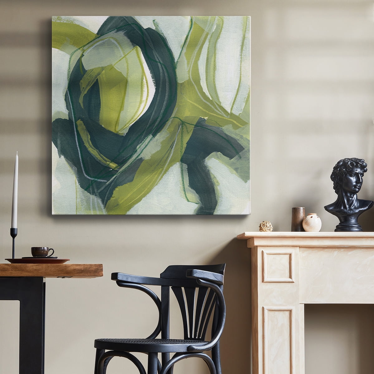 Wexford Home Verdigris Motion IV-Premium Gallery Wrapped Canvas, 40" x 40" - Ready to Hang