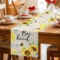 thumbnail image 5 of Sunflower Floral Table Runner 70 Inches Long Farmhouse Dress Scarves, Farmhouse Pastoral Daisy Bees Beige Burlap Dining Tablerunner for Coffee Table/Kitchen Island/Party Décor, 13" x 70", 5 of 8