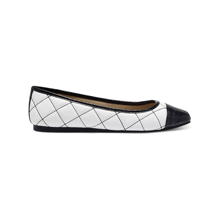INC International Concepts Women's Black White Jenaya Square Toe