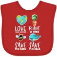 thumbnail image 3 of Inktastic Earth Day Plant a Tree Save the Bees Save the Seas Love Your Mother Earth Boys or Girls Baby Bib, 3 of 4