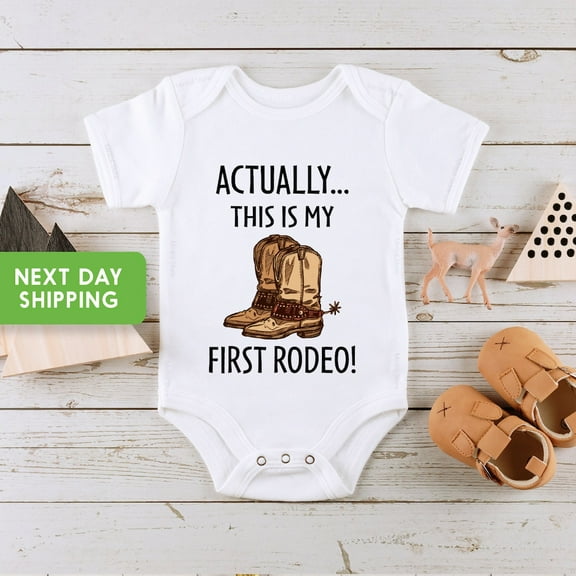 Baby Bodysuit BELLA CANVAS This Is My First Rodeo Onesie, Cowboy Baby Onesie, Baby Boy & Girl Clothes, Cute Baby Onesie