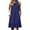 Navy, variant on ZQUUVOU Women's Casaul Dress Round Neck Sleeveless Pleated Midi Dress Olive Green,S
